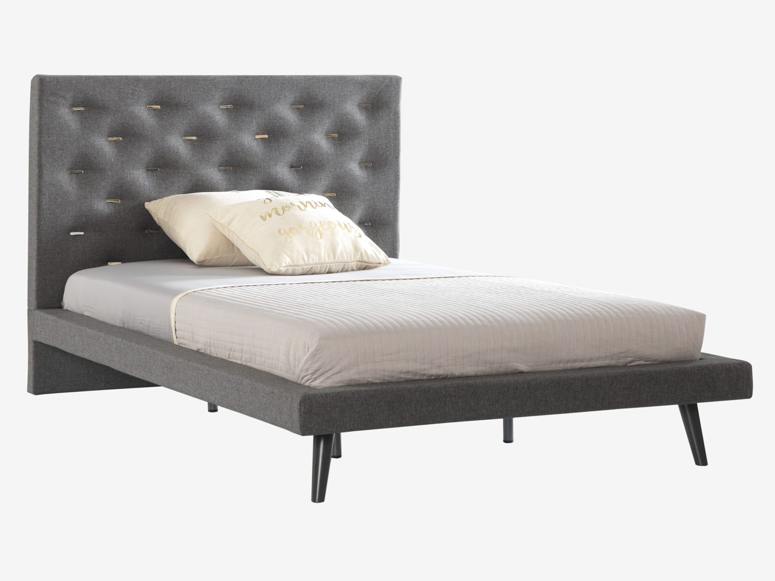 luna-bed-spread Luna Cream Bed Spread Ribbed Pattern with Gray Piping