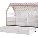 Montessori pink s bed with pull out bed