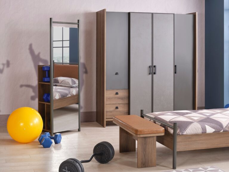 Action Three-Door Wardrobe