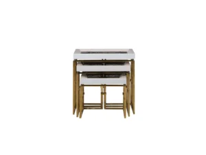 como nesting table white