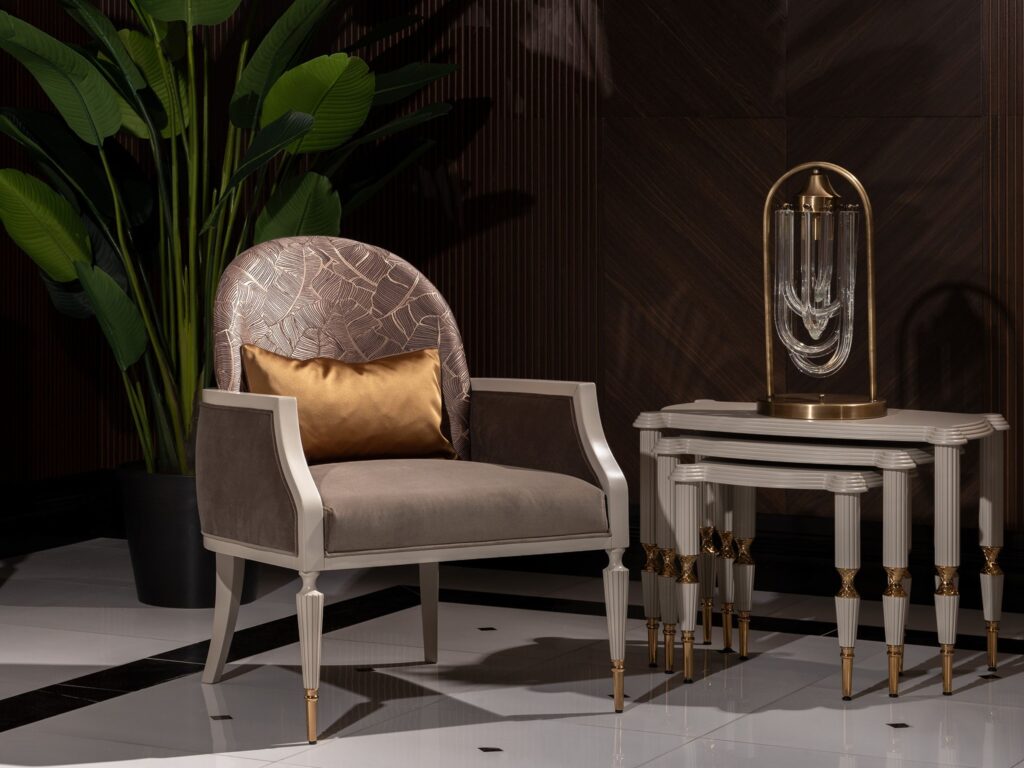 cream armchair monaco
