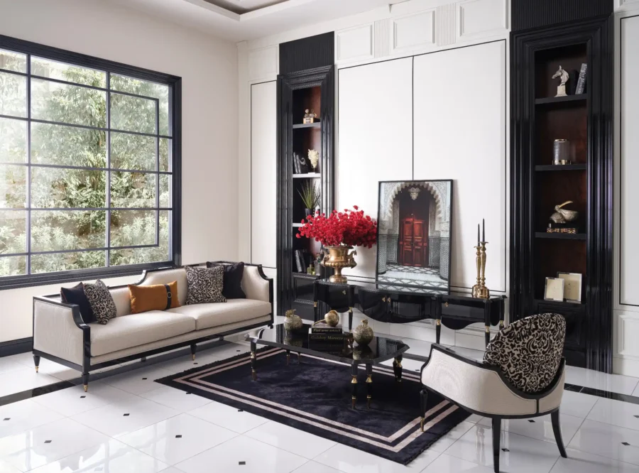 monaco-black-white-4-seater-couches monaco black and white 4 seater couch