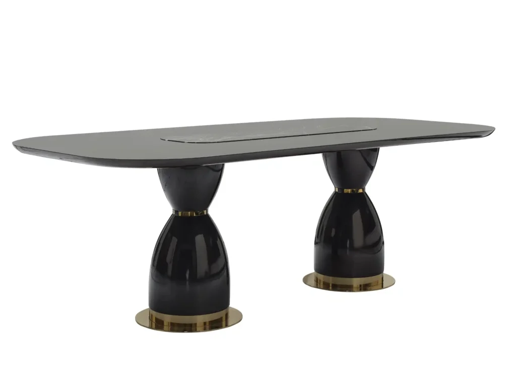 braga black dining table