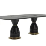 braga black dining table