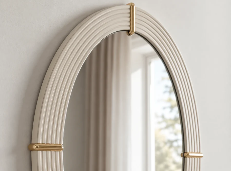 casto-dresser-mirror-4 Casto dresser with mirror, dresser surface and trim detail