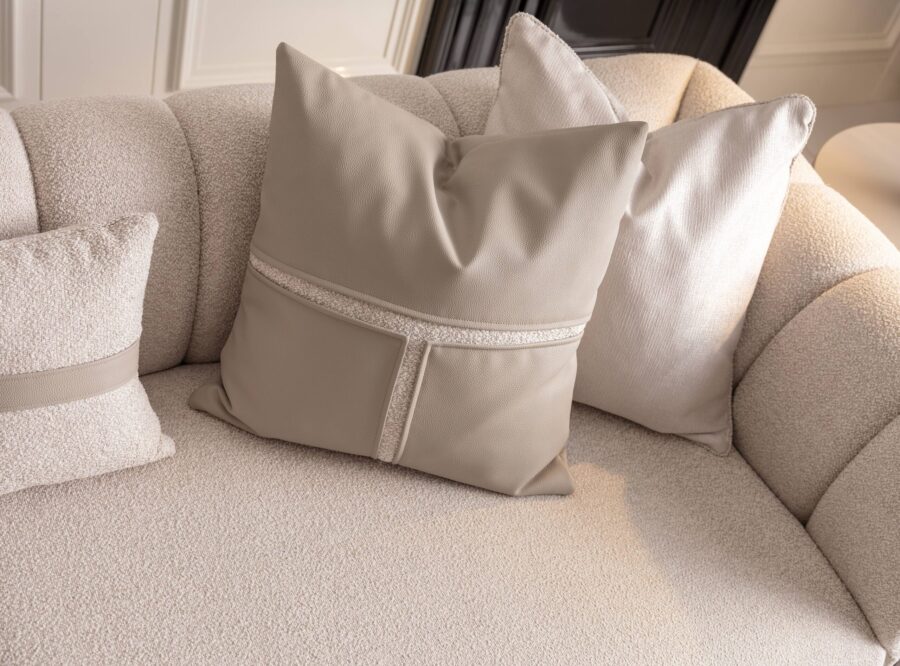cozy-neutral-pillows-on-sofa Ecrue living room set