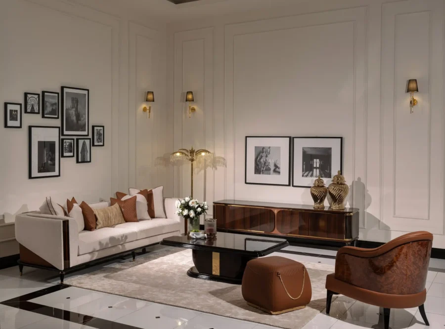 luxurious living room interior design Nevada living room set
