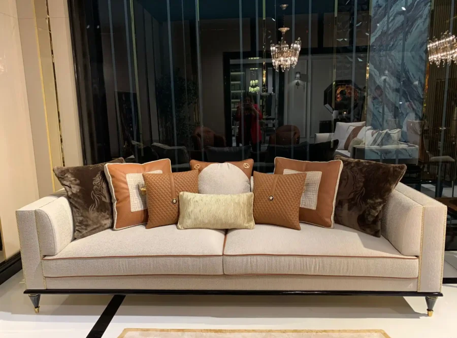 luxury sofa with decorative pillows Nevada living room set