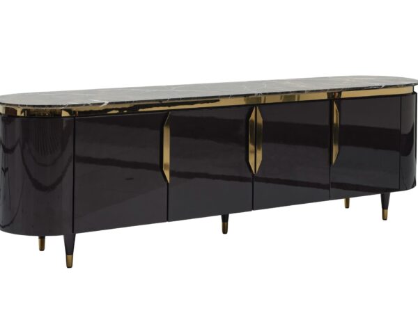 modern-black-sideboard-gold-accent Braga sideboard