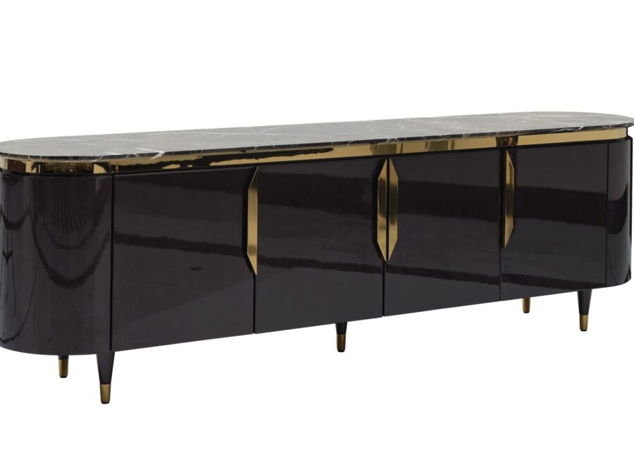 modern-black-sideboard-gold-accent Braga sideboard