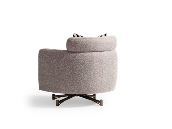 modern chair backview Milano cream armchair