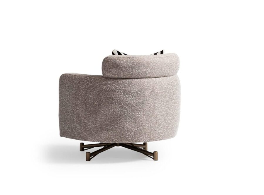 modern chair backview Milano cream armchair