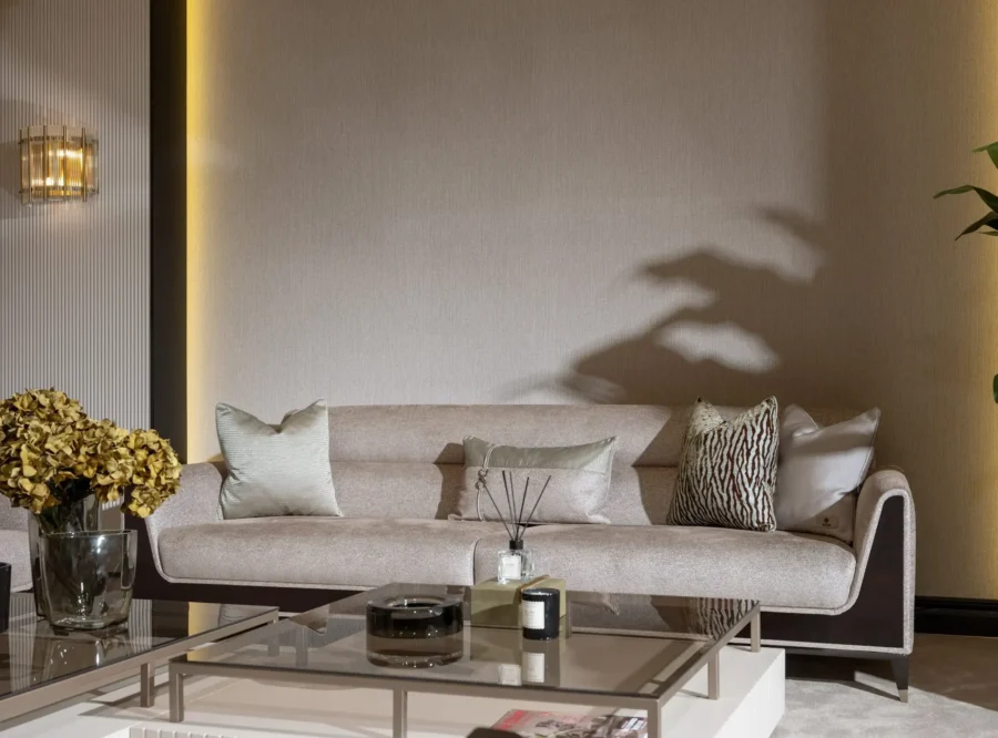 modern-living-room-setting Galante beige living room set
