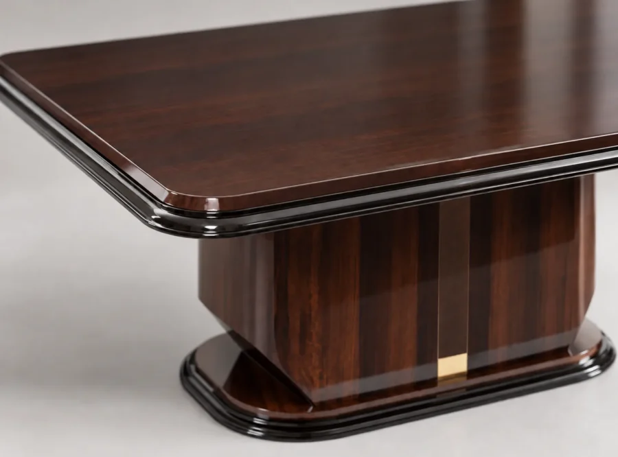 nevada-table-3 Nevada Rectangular Walnut Dining Table, styled image