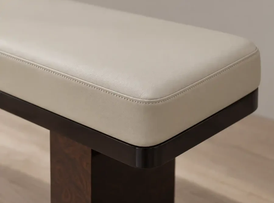 senate-bench-3-1 Senate bench, upholstery and frame detail