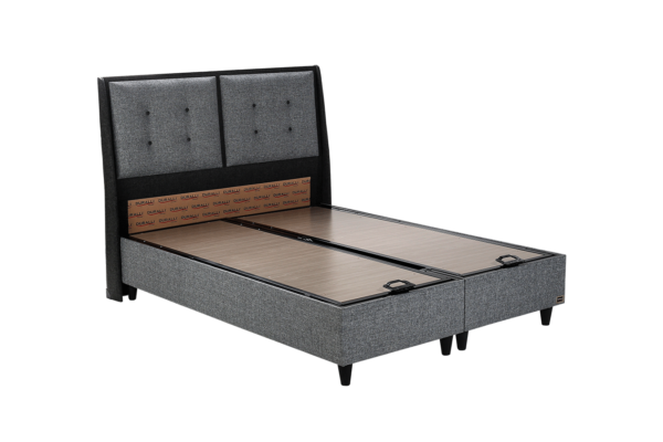 modern bed frame grey luna sense ottoman bed