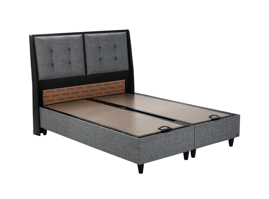 modern bed frame grey luna sense ottoman bed