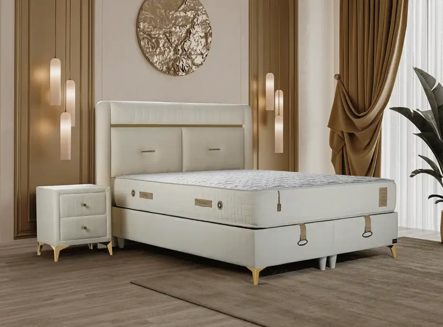 modern bedroom interior design Golden care ottoman bed