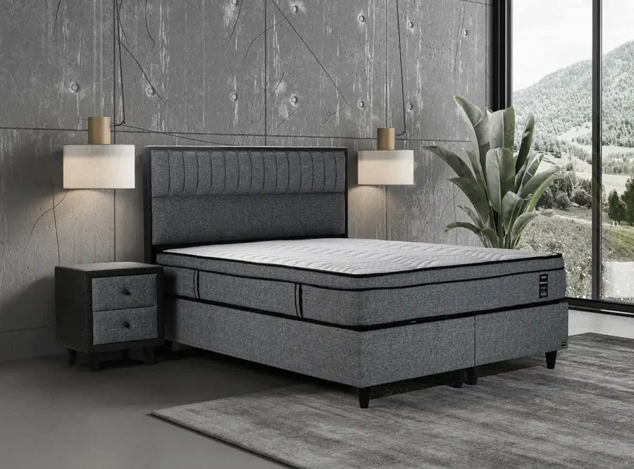 modern bedroom interior mattress lights plants velanova ottoman bed