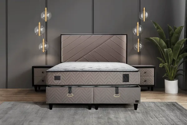 modern bedroom setup Nesta ottoman bed