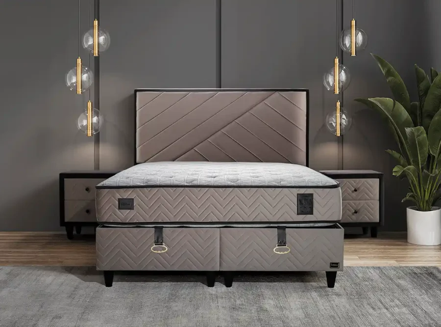 modern bedroom setup Nesta ottoman bed