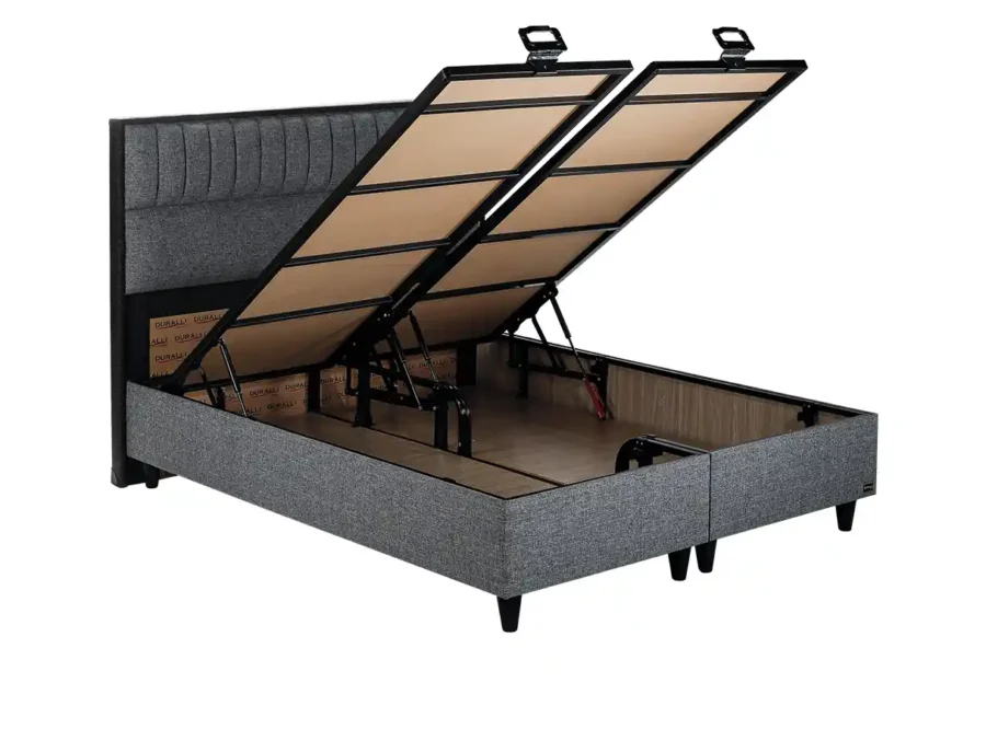 storage bed opened grey velanova ottoman bed