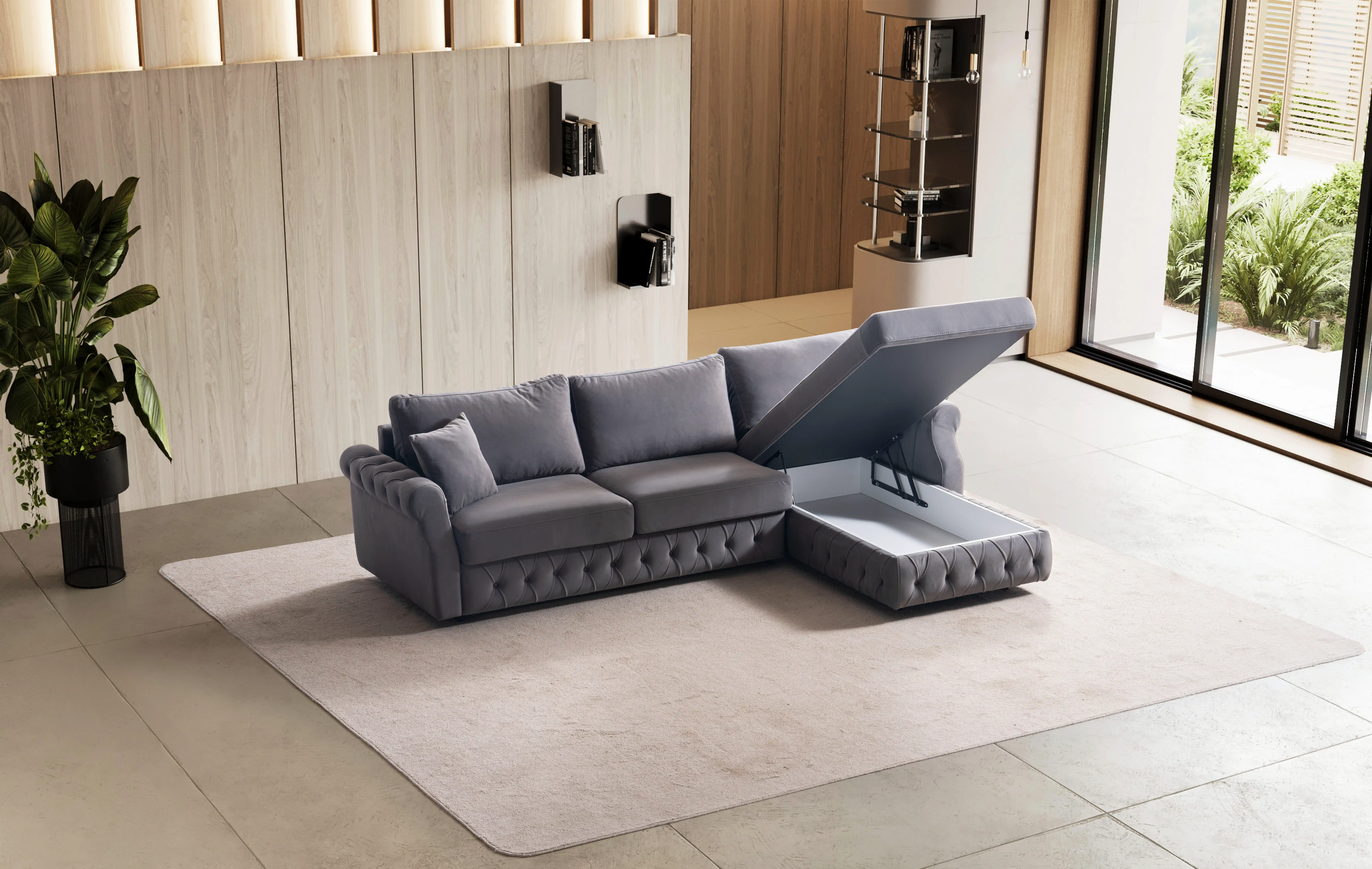 Rustic Corner Set Sofa Bed