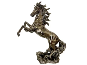 Gold jumping horse
