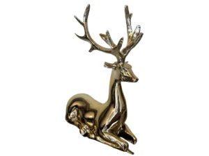Gold sitting deer