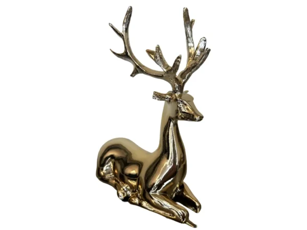 Gold sitting deer