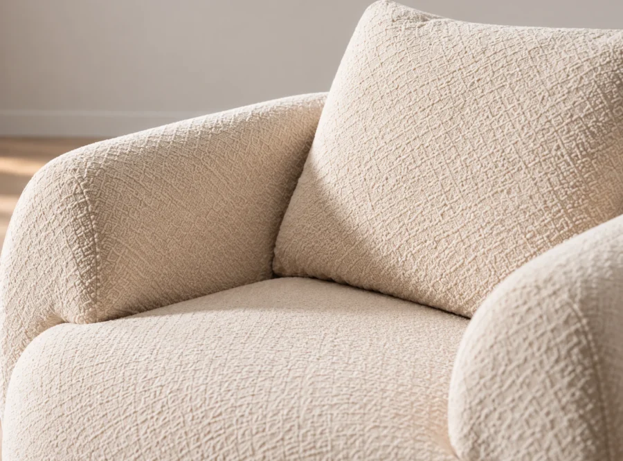 Miranda Cream Rocking Armchair 2 Miranda Cream rocking armchair, side profile view