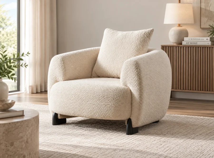 Miranda Cream Stable Armchair Miranda Cream stable armchair, front view