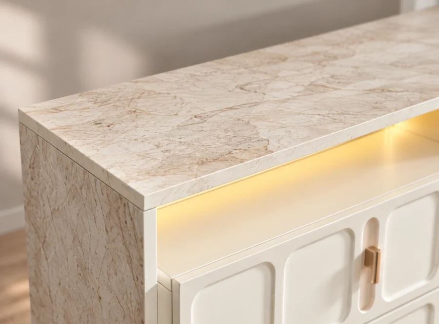 Pamukkale Dressing Table 2 Pamukkale dressing table, drawer and finish detail