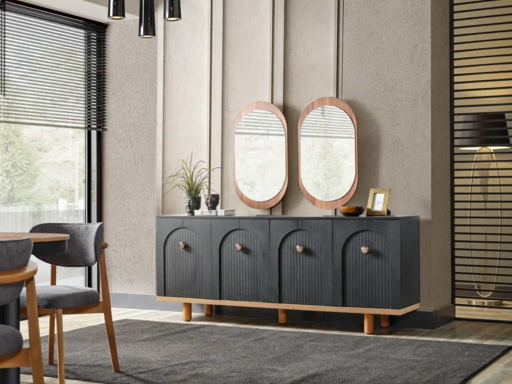 Bahama black console table