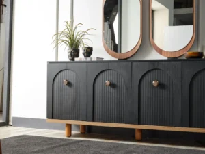 Bahama black console table