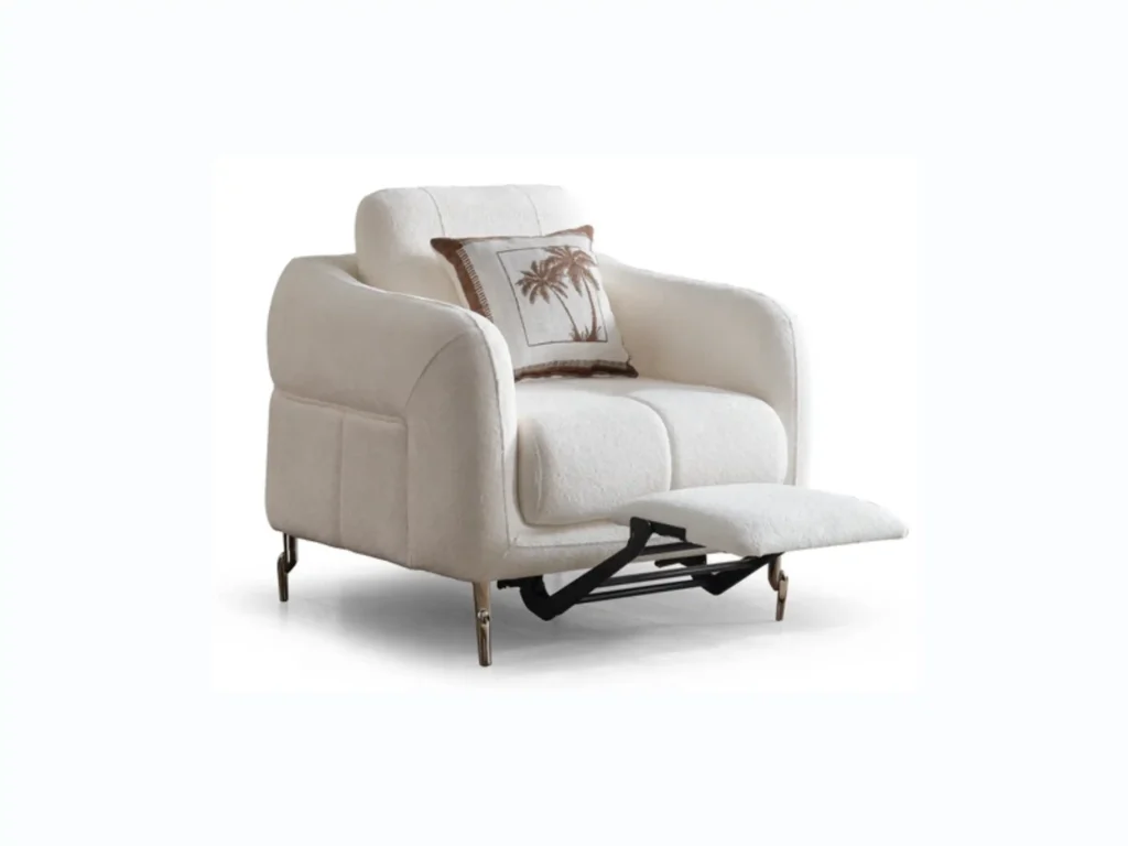 lugano white armchair