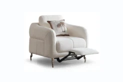 lugano white armchair