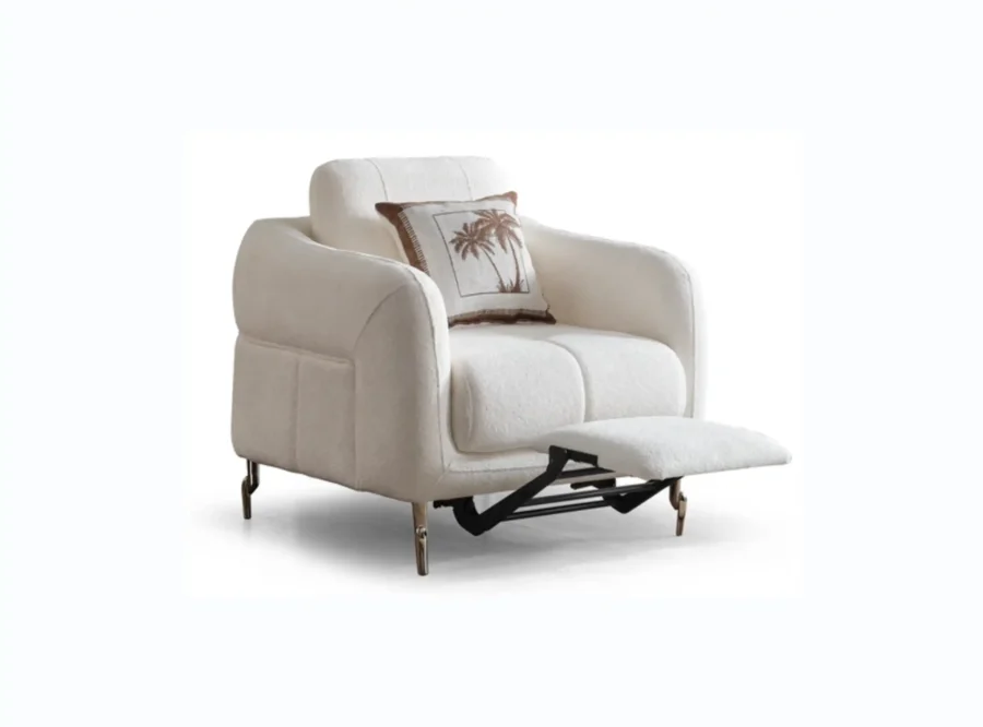 lugano white armchair