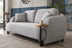 Miranda grey sofa, side profile view