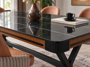 Berras dining set, alternate angle styled view