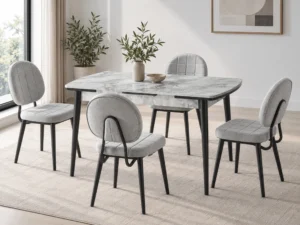 Berlin Bermuda Siyah dining set, alternate styled room view