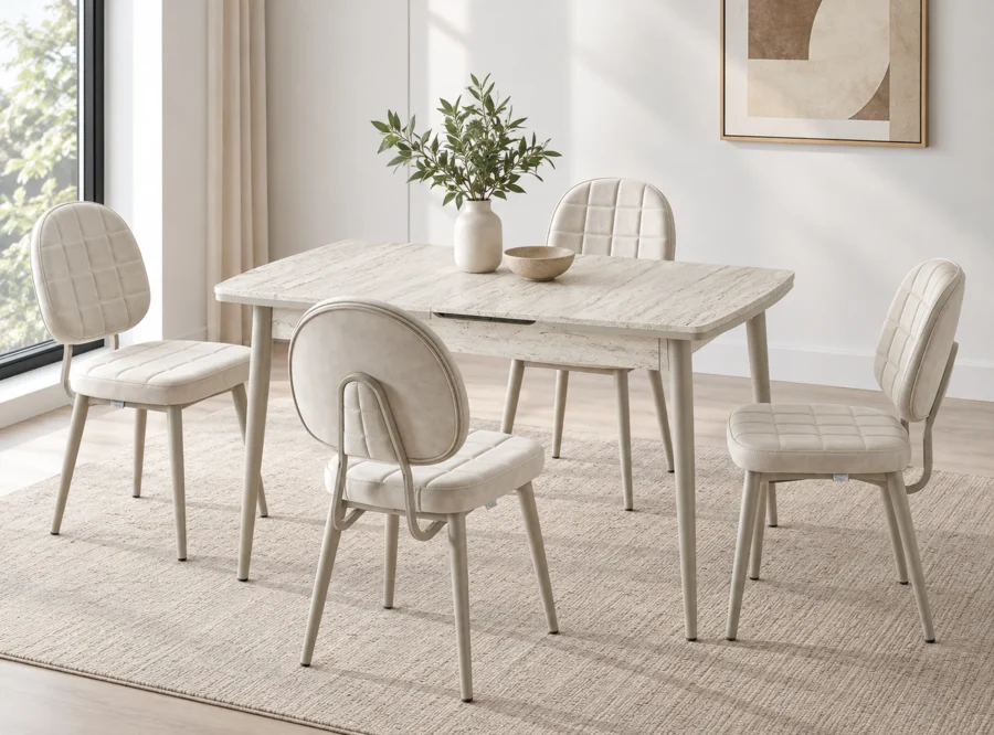 berlin-traverten-dining-set-4 Berlin Traverten dining set, alternate styled room view