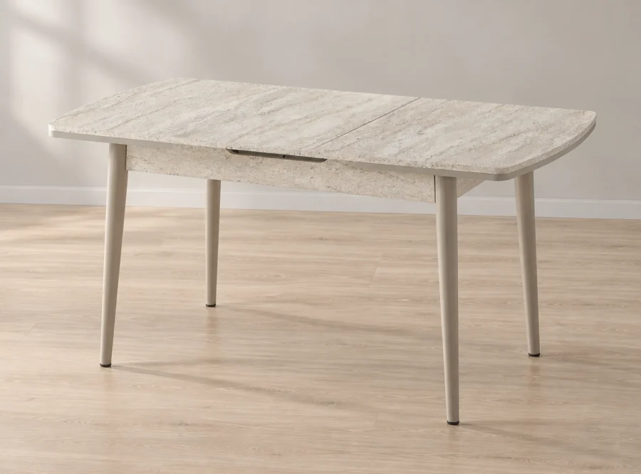 berlin-traverten-dining-table-1 Berlin Traverten dining table, front three-quarter view