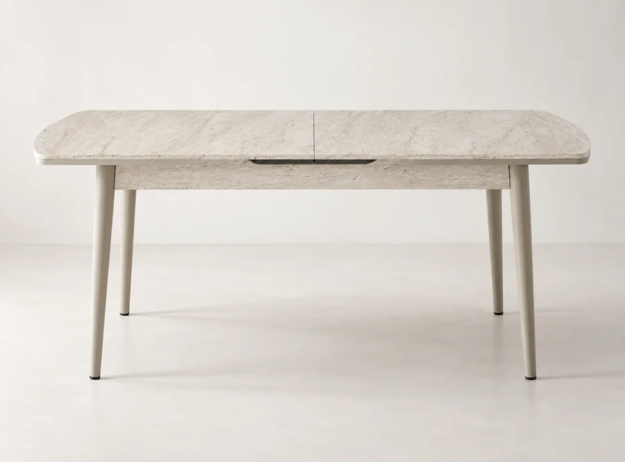 berlin-traverten-dining-table-4 Berlin Traverten dining table, straight-on side view