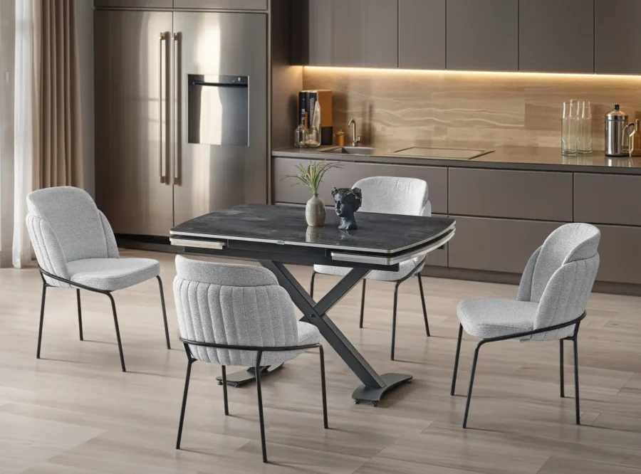 diamon-irony-siyah-dining-set Diamond Irony Siyah Dining Set