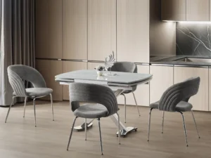 Diamond Marmo Krom Dining Set