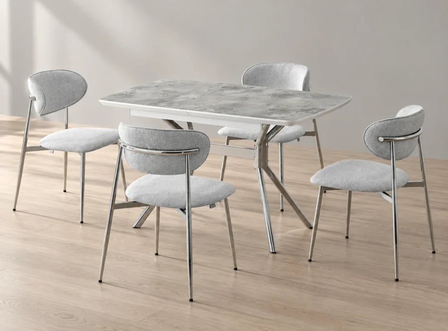 duman-krom-dining-set-1 Duman Krom dining set, front three-quarter styled view