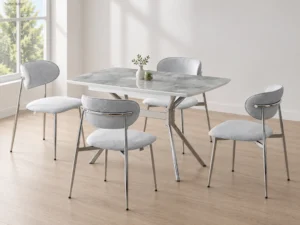 Duman Krom dining set, alternate styled room view