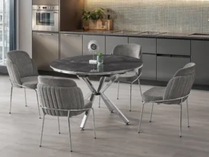 Zenit Plus Irony Krom Dining Set