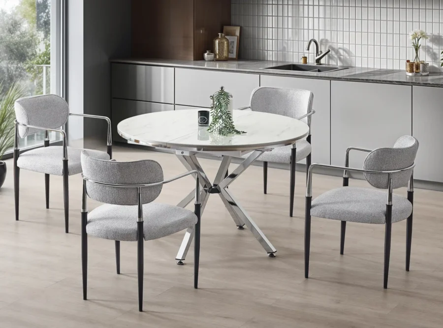 zenit-plus-marmo-krom-dining-set Zenit Plus Marmo Krom Dining Set